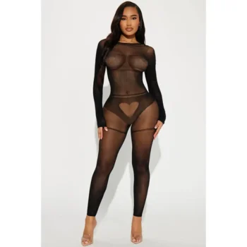 Heart Mesh Confidence Bodystocking