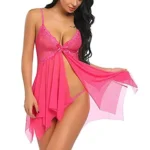 Pink Midnight Kiss Lace Nighty