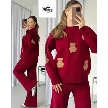 Teddy Bear Cozy Winter Fleece Lounge Set